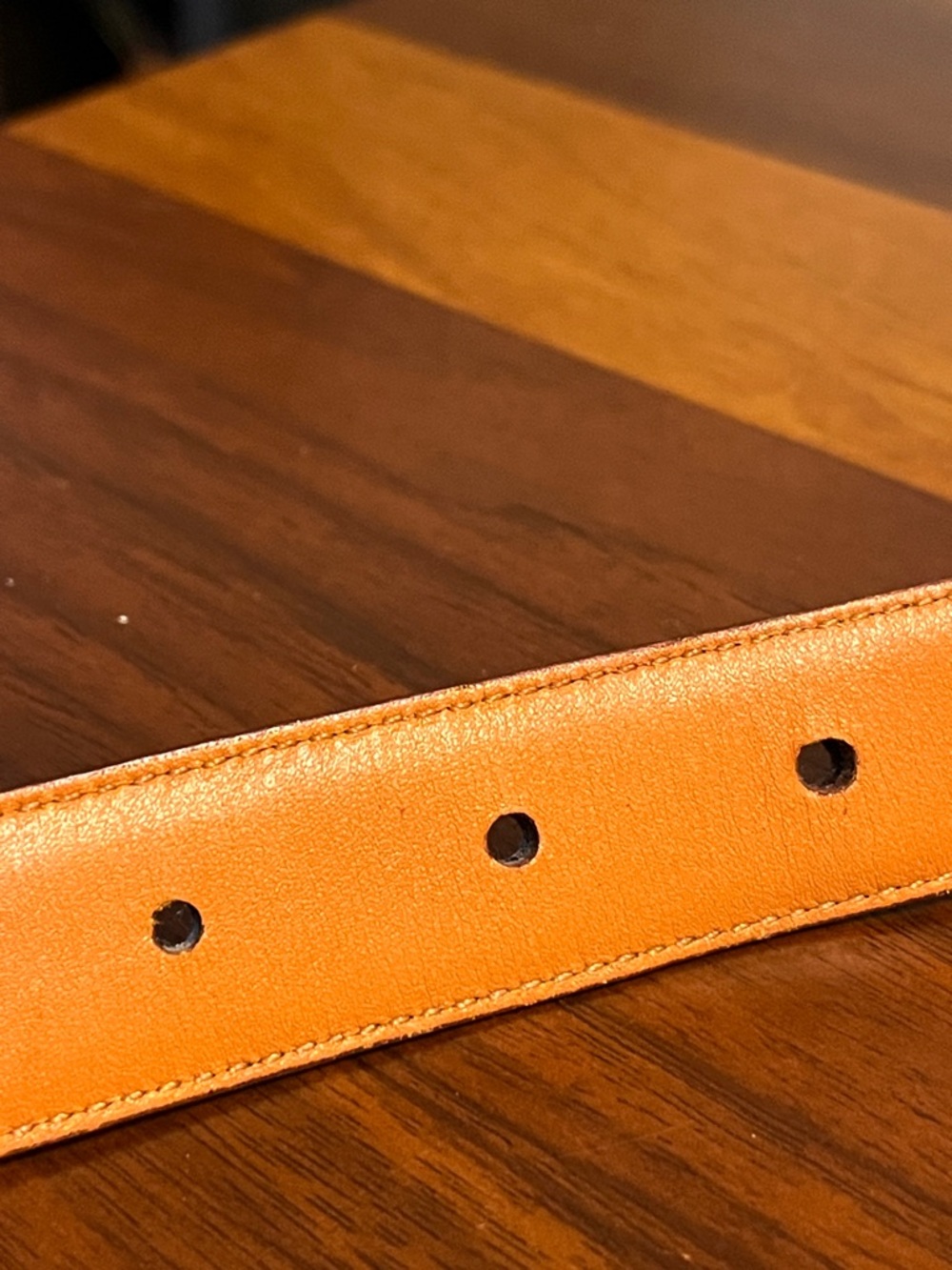 Lauren Ralph Lauren Tan Croc-Embossed Leather Belt with Gold-Tone Buckle, 38 in - Picture 15 of 16